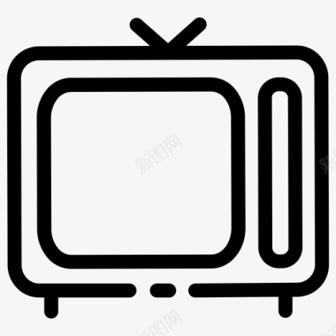 经典电视电视复古图标