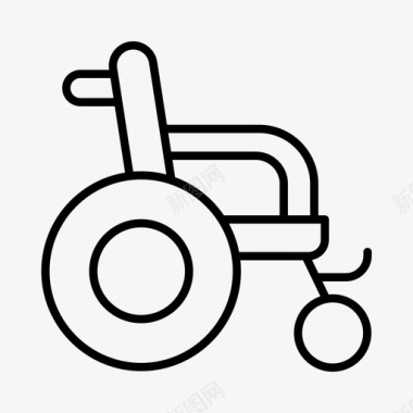 轮椅老人健康保险图标
