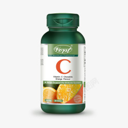 甜橙味含片VORST进口维生素C咀嚼片vc浓缩含片维C橘子味高清图片