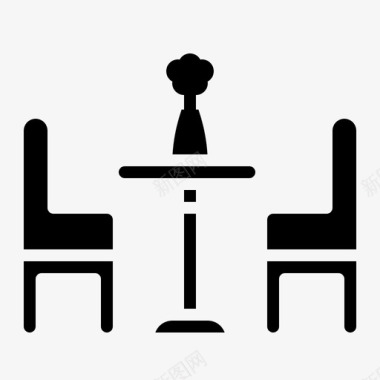 厨房桌子椅子家用图标