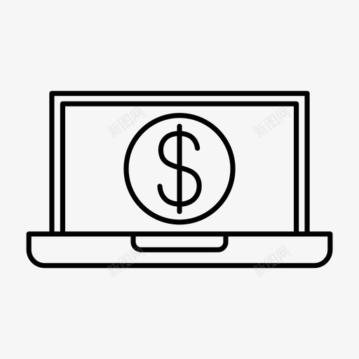 钱账单现金svg_新图网 https://ixintu.com 钱账单 账单 现金 货币 收入 笔记本 电脑