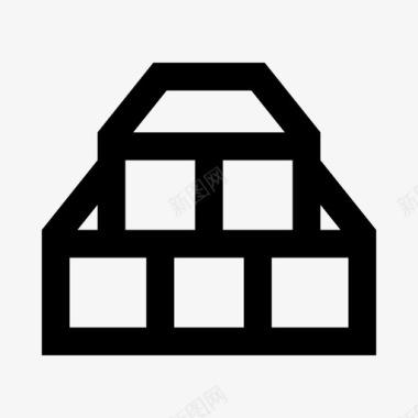 砖建筑建筑材料图标
