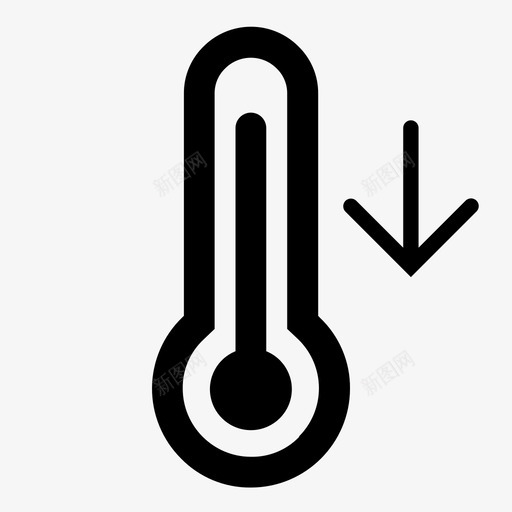 温度下降箭头冷svg_新图网 https://ixintu.com 温度 下降 箭头 冷冷 冷却 温度计 天气 天气图 图标 设置 圆形