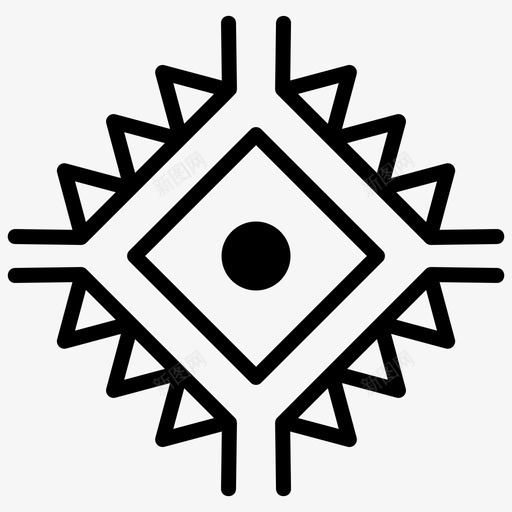 阿兹特克图案古代符号部落图案svg_新图网 https://ixintu.com 部落 图案 阿兹 特克 符号 古代 纹身 线条 图标