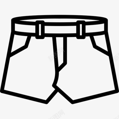 短裤服装布料图标