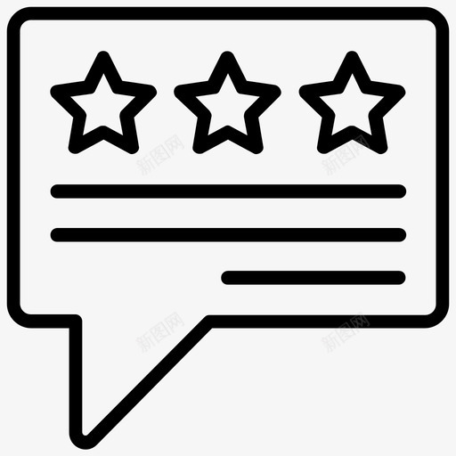 回顾反馈评分svg_新图网 https://ixintu.com 回顾 反馈 评分 满意度 演讲 泡泡 明星 追求 成功 线图 图标