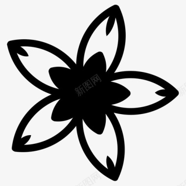 桔梗装饰花花设计图标