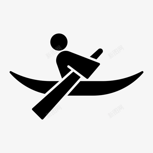 划船运动员独木舟svg_新图网 https://ixintu.com 划船 体育 运动员 独木舟 帆船