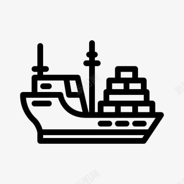 船用集装箱交货物流图标