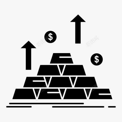 黄金增长现金硬币svg_新图网 https://ixintu.com 黄金 增长 现金 硬币 货币 商业 教育