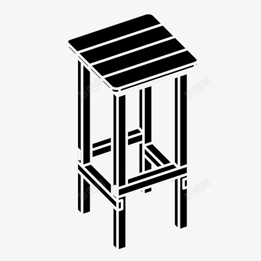 凳子柜台凳子家具svg_新图网 https://ixintu.com 凳子 柜台 家具 座位 椅子