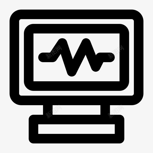 心电监护仪健康医院svg_新图网 https://ixintu.com 心电 监护仪 医疗 健康 医院 医学 线路