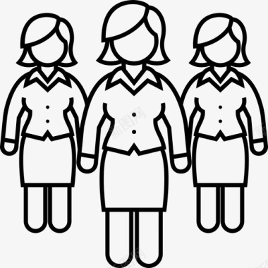 业务团队高管女性图标