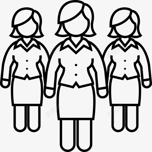 业务团队高管女性svg_新图网 https://ixintu.com 女性 业务 团队 高管 商业