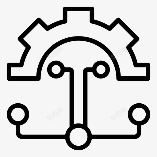 智能人工智能人工svg_新图网 https://ixintu.com 人工智能 智能 人工 配置 设置 技术 机器 机器人 人和 线图 图标