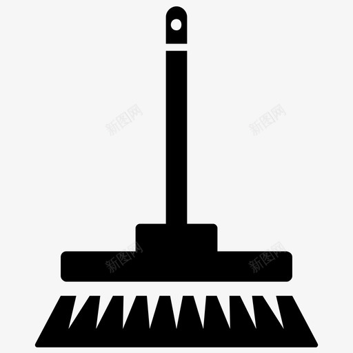 拖把扫帚清洁设备svg_新图网 https://ixintu.com 清洁 拖把 扫帚 设备 地板 扫地 家务活 实心 图标