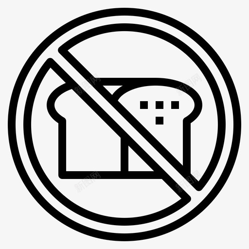 没有面包禁止生酮饮食svg_新图网 https://ixintu.com 没有 生酮 禁止 禁止用餐 面包 饮食