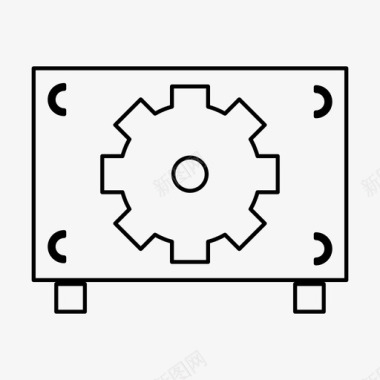 储物柜安全储物柜钱保险箱图标