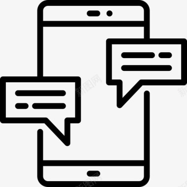 手机短信商务通讯图标