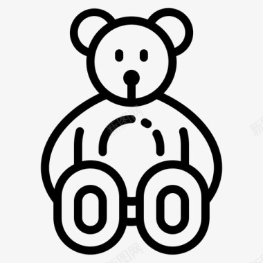 泰迪熊动物儿童图标