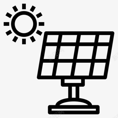 太阳能生态能源图标