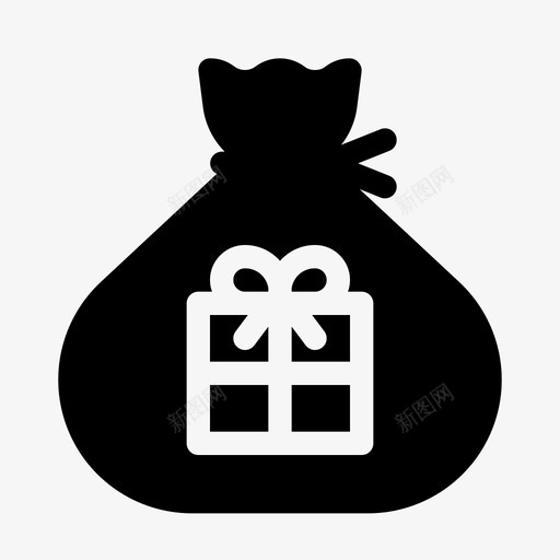 礼物圣诞节礼品袋svg_新图网 https://ixintu.com 圣诞节 圣诞 礼物 礼品袋 圣诞老人 雕文