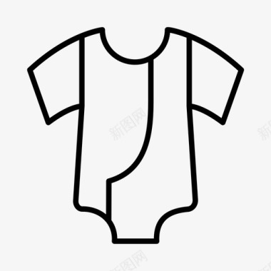 婴儿套装服装衣服图标