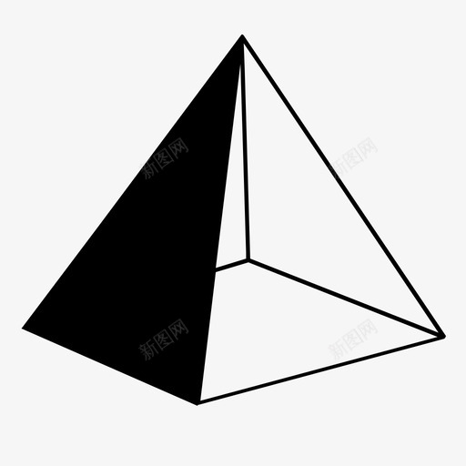金字塔形几何形透明svg_新图网 https://ixintu.com 金字 金字塔 塔形 几何形 透明