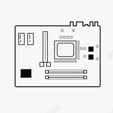 电脑主板电脑零件图标