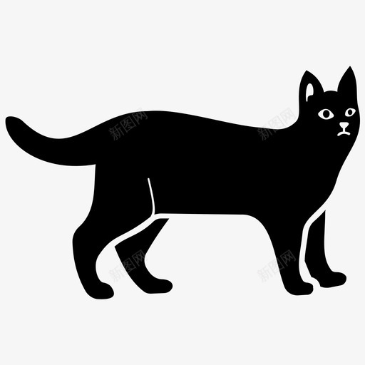 猫卡通人物家畜svg_新图网 https://ixintu.com 卡通 卡通人 人物 家畜 小猫 宠物 动物 字形 图标