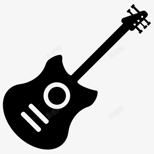 吉他原声吉他低音吉他svg_新图网 https://ixintu.com 吉他 原声 低音 乐器 新年 标志