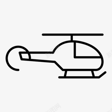 直升机飞行飞行器图标