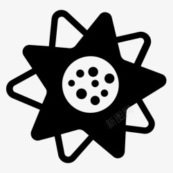 星型花纹PNG矢量图星型花装饰花花设计高清图片