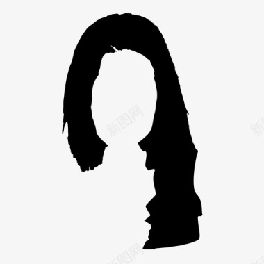 女性发型理发师女孩脸图标