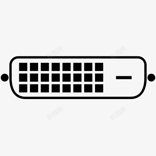 dvi电缆连接svg_新图网 https://ixintu.com 连接 电缆 端口 插槽 插座 端子