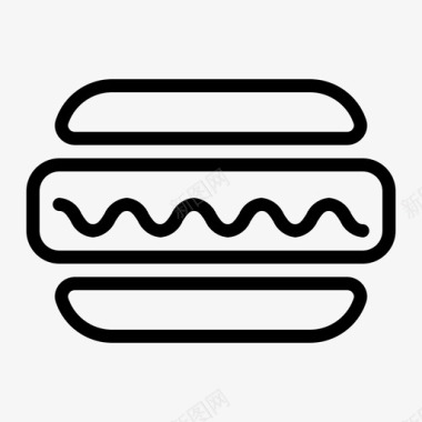 香肠汉堡汉堡快餐图标