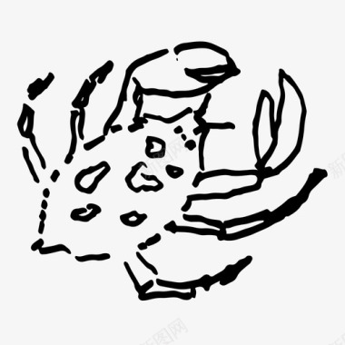 螃蟹动物海鲜图标