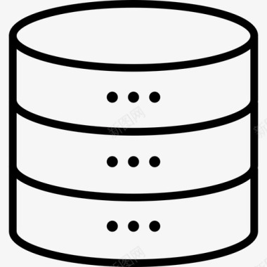 数据库数据存储堆栈图标