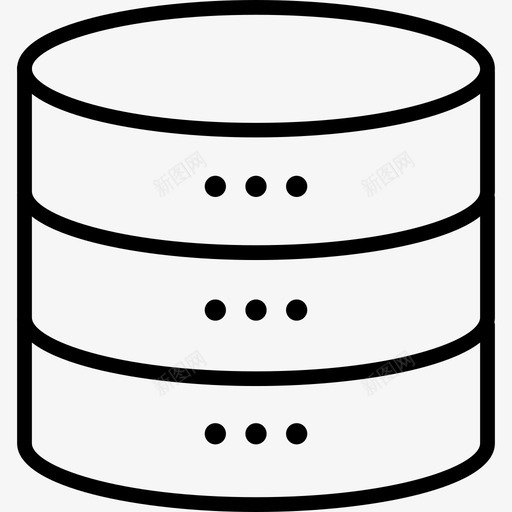 数据库数据存储堆栈svg_新图网 https://ixintu.com 数据库 数据 存储 堆栈 传输 基本 图标 标灯