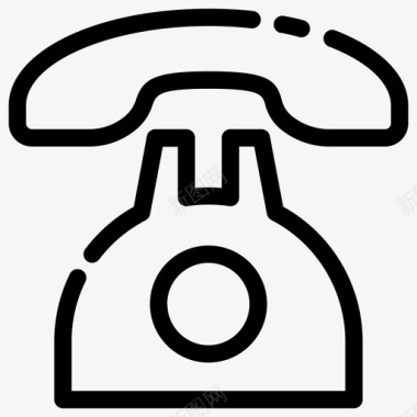 老式电话经典电话酒店未连接线路图标