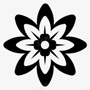 花卉画装饰花花卉设计图标