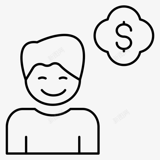 头像帐户美元svg_新图网 https://ixintu.com 头像 帐户 美元 个人资料 用户 成功 机会 会的 细线 图标