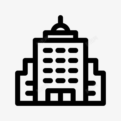 办公楼资产商业svg_新图网 https://ixintu.com 办公楼 商业 资产 摩天大楼 金融 线路