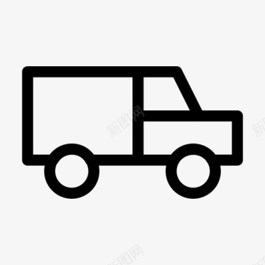 货车送货车轻型卡车图标