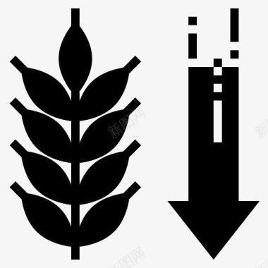 低碳水化合物碳水化合物作物图标