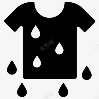 水洗衬衫服装时尚图标