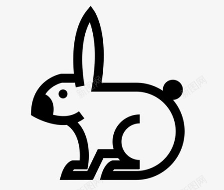兔子动物麻风科图标
