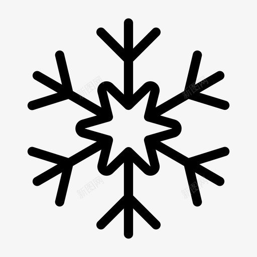 冰圣诞节雪花svg_新图网 https://ixintu.com 圣诞节 雪花 冬天 像素 完美 线图 图标