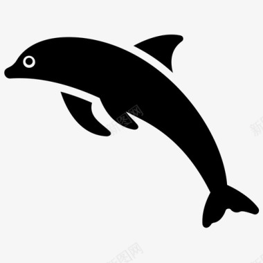 海豚卡通鱼哺乳动物图标