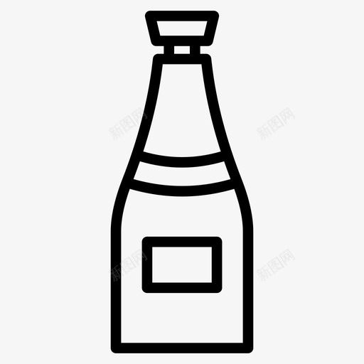 葡萄酒啤酒瓶子svg_新图网 https://ixintu.com 葡萄酒 啤酒瓶 酒瓶子 香槟 饮料 成功 机遇 线图 图标